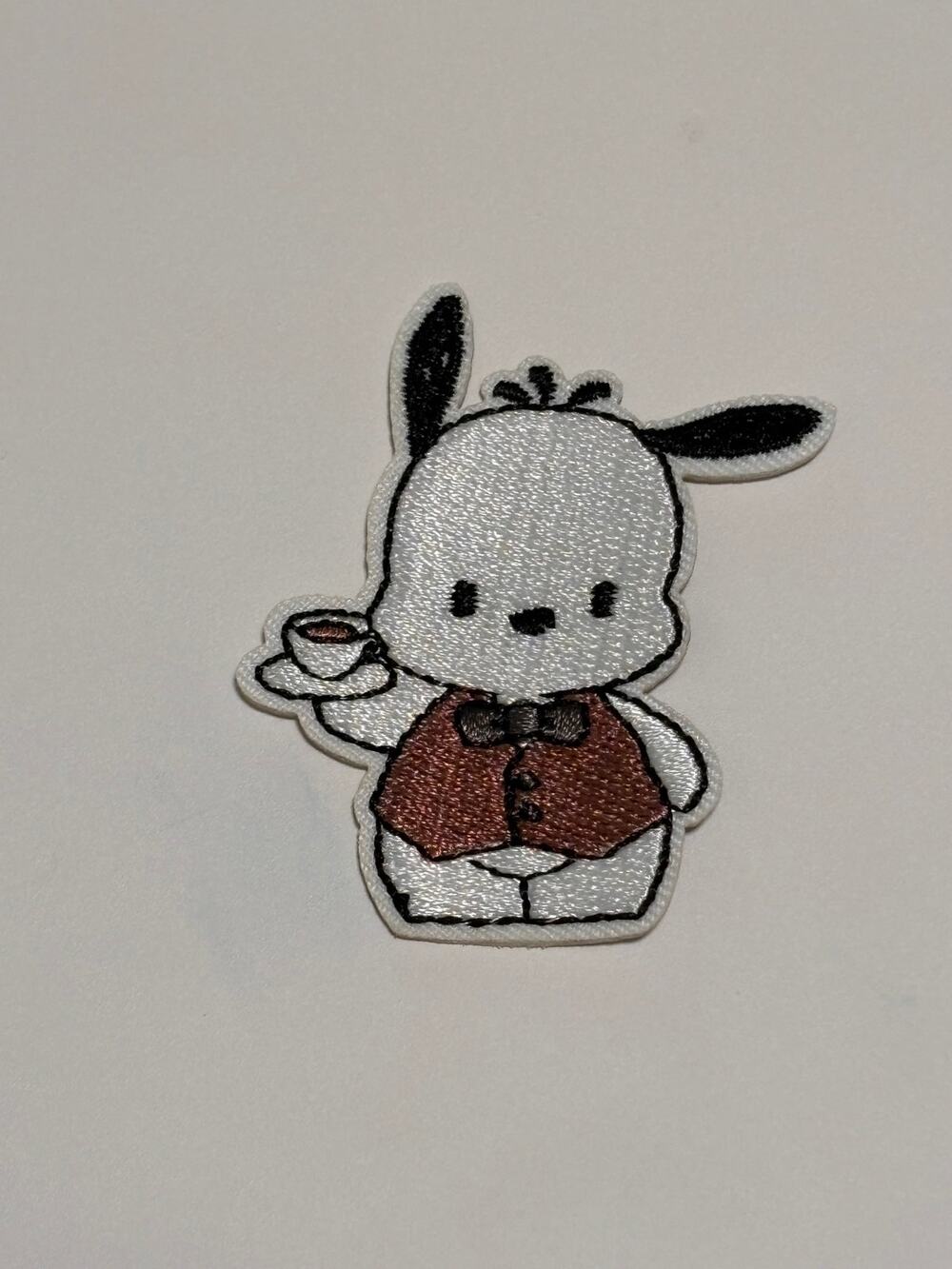 Hello Kitty Sanrio Characters Style Iron Patch Clothing Pochacco Coffee